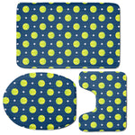 Tennis Sport Pattern Print 3 Piece Bath Mat Set