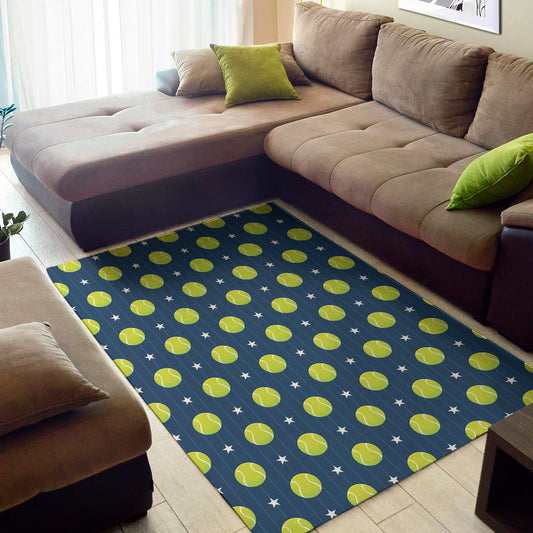 Tennis Sport Pattern Print Area Rug