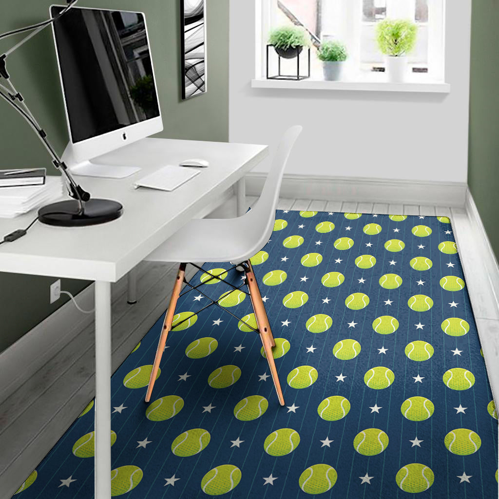 Tennis Sport Pattern Print Area Rug
