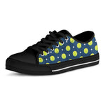 Tennis Sport Pattern Print Black Low Top Shoes