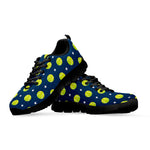 Tennis Sport Pattern Print Black Sneakers