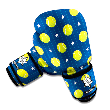 Tennis Sport Pattern Print Boxing Gloves