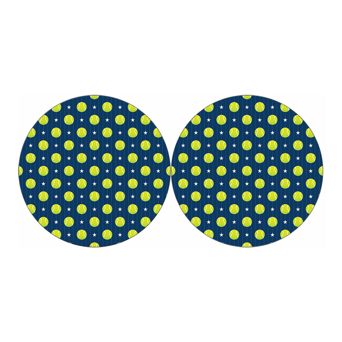 Tennis Sport Pattern Print Car Coasters
