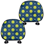 Tennis Sport Pattern Print Car Headrest Covers