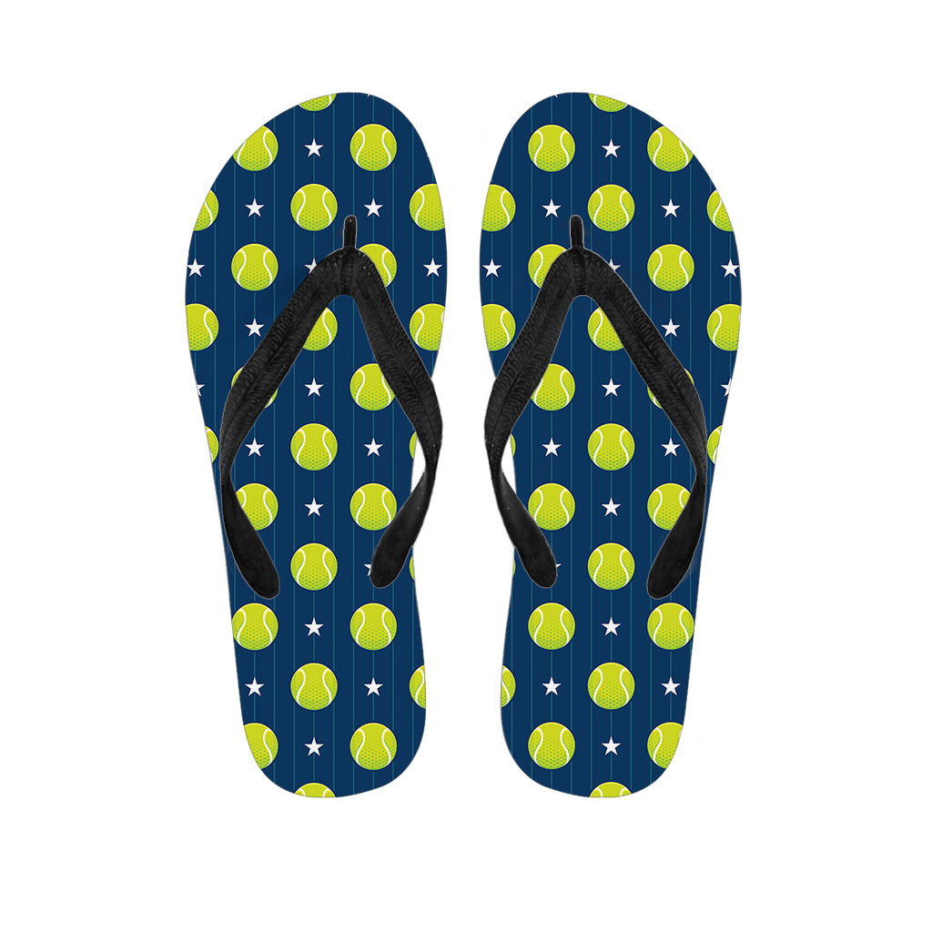 Tennis Sport Pattern Print Flip Flops
