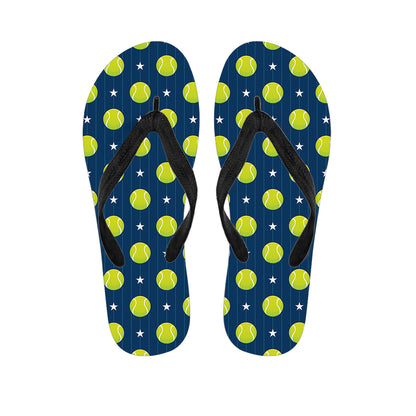 Tennis Sport Pattern Print Flip Flops