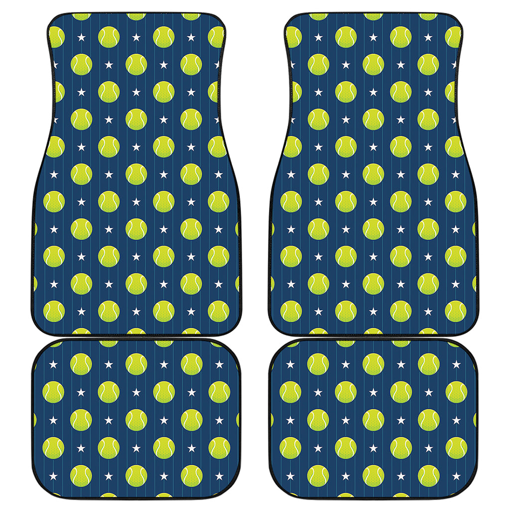 Tennis Sport Pattern Print Front and Back Car Floor Mats