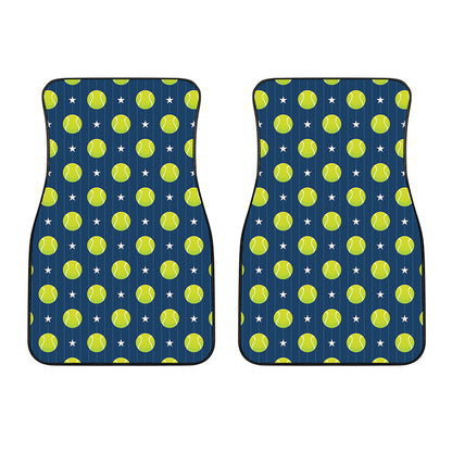 Tennis Sport Pattern Print Front Car Floor Mats