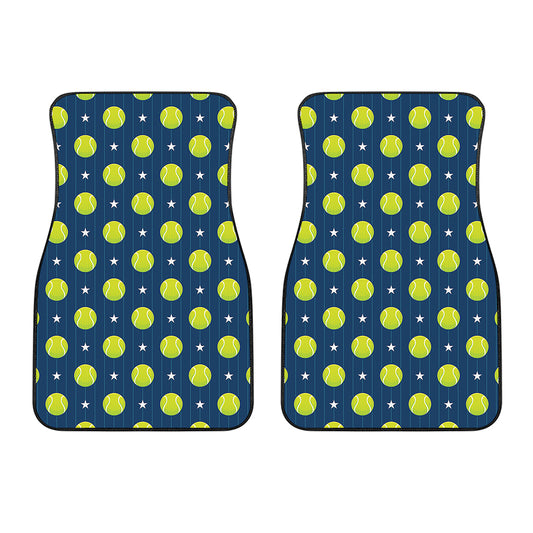 Tennis Sport Pattern Print Front Car Floor Mats