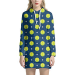 Tennis Sport Pattern Print Hoodie Dress