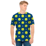 Tennis Sport Pattern Print Men's T-Shirt