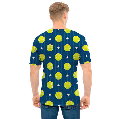 Tennis Sport Pattern Print Men's T-Shirt