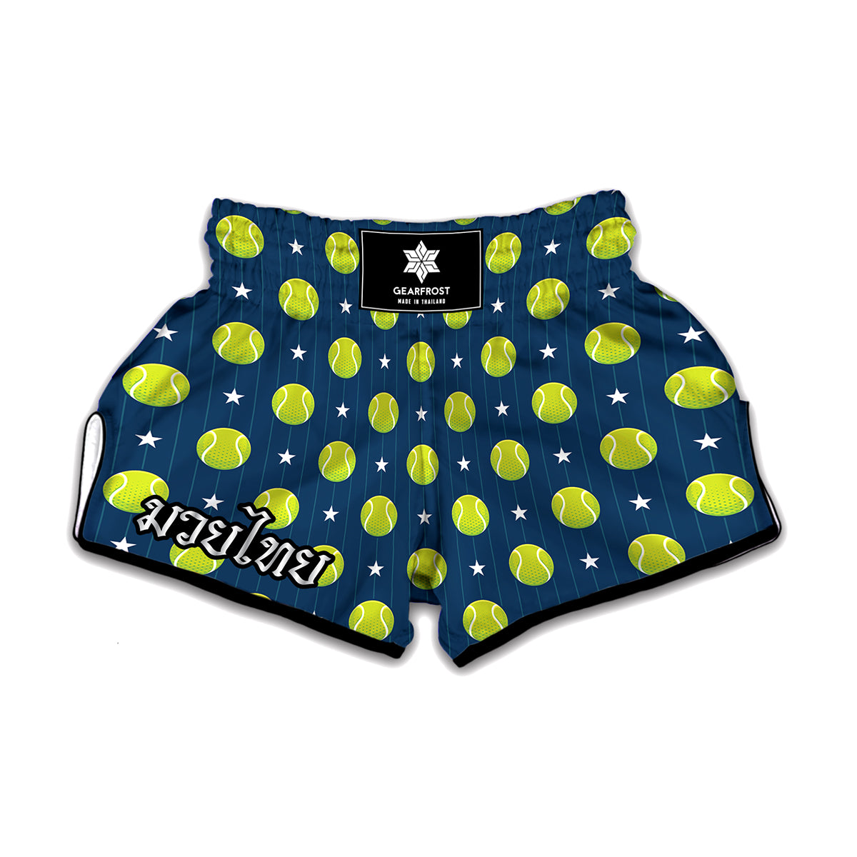Tennis Sport Pattern Print Muay Thai Boxing Shorts