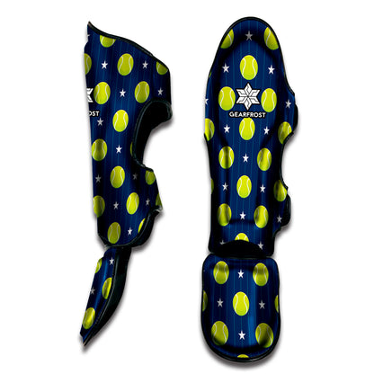 Tennis Sport Pattern Print Muay Thai Shin Guard