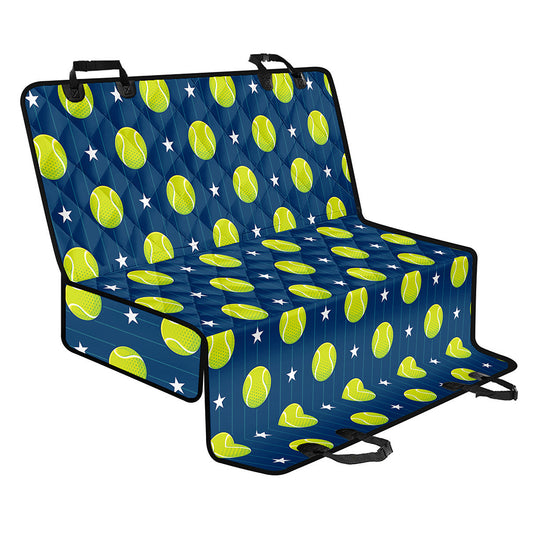 Tennis Sport Pattern Print Pet Car Back Seat Cover