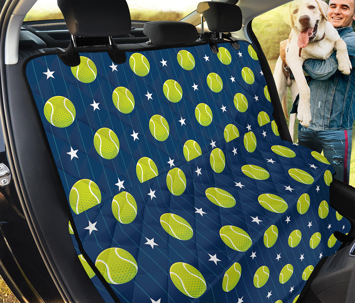 Tennis Sport Pattern Print Pet Car Back Seat Cover
