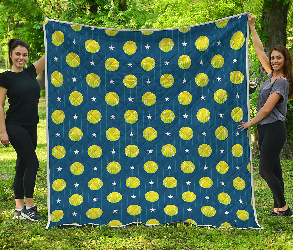 Tennis Sport Pattern Print Quilt