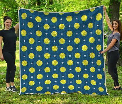 Tennis Sport Pattern Print Quilt