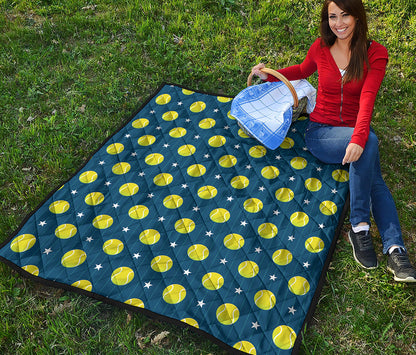 Tennis Sport Pattern Print Quilt