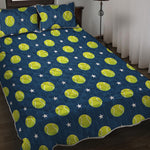 Tennis Sport Pattern Print Quilt Bed Set