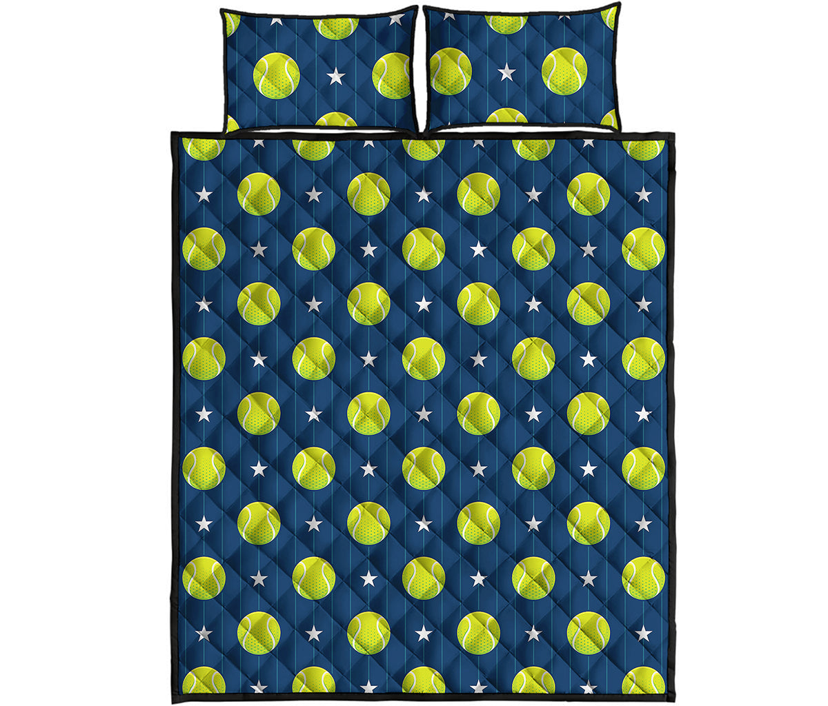 Tennis Sport Pattern Print Quilt Bed Set