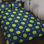 Tennis Sport Pattern Print Quilt Bed Set
