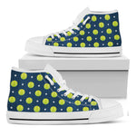 Tennis Sport Pattern Print White High Top Shoes