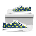 Tennis Sport Pattern Print White Low Top Sneakers