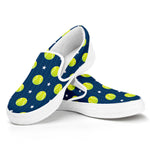 Tennis Sport Pattern Print White Slip On Shoes