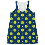 Tennis Sport Pattern Print Women's Racerback Tank Top
