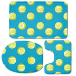 Tennis Theme Pattern Print 3 Piece Bath Mat Set