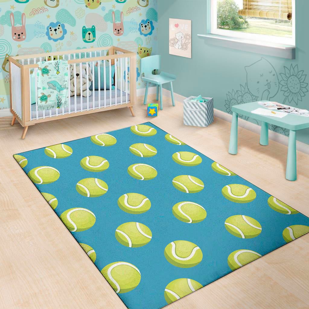 Tennis Theme Pattern Print Area Rug