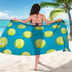 Tennis Theme Pattern Print Beach Sarong Wrap