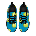 Tennis Theme Pattern Print Black Sneakers