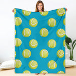 Tennis Theme Pattern Print Blanket
