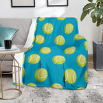 Tennis Theme Pattern Print Blanket