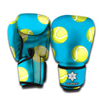 Tennis Theme Pattern Print Boxing Gloves