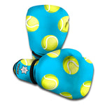 Tennis Theme Pattern Print Boxing Gloves