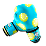 Tennis Theme Pattern Print Boxing Gloves