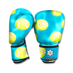 Tennis Theme Pattern Print Boxing Gloves