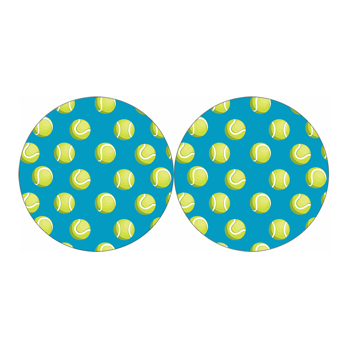 Tennis Theme Pattern Print Car Coasters