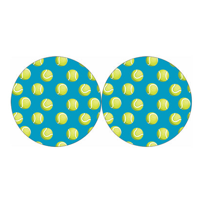 Tennis Theme Pattern Print Car Coasters