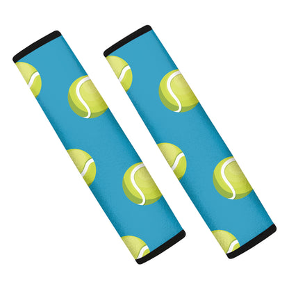 Tennis Theme Pattern Print Car Seat Belt Covers