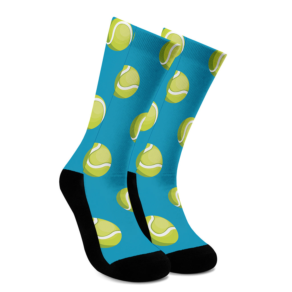 Tennis Theme Pattern Print Crew Socks