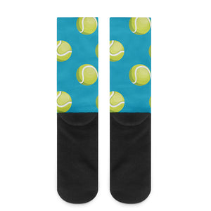 Tennis Theme Pattern Print Crew Socks