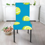 Tennis Theme Pattern Print Dining Chair Slipcover