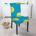 Tennis Theme Pattern Print Dining Chair Slipcover