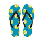 Tennis Theme Pattern Print Flip Flops