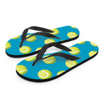 Tennis Theme Pattern Print Flip Flops