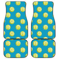 Tennis Theme Pattern Print Front and Back Car Floor Mats